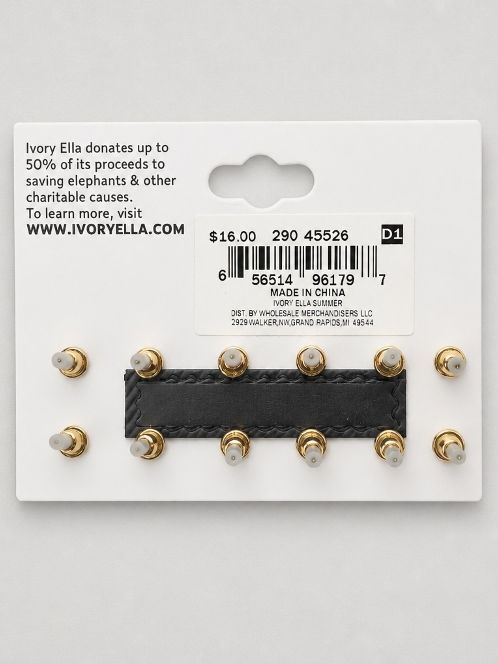 ivory ella Gold and Pearl Mini Stud Earring Set - Picture 2 of 2